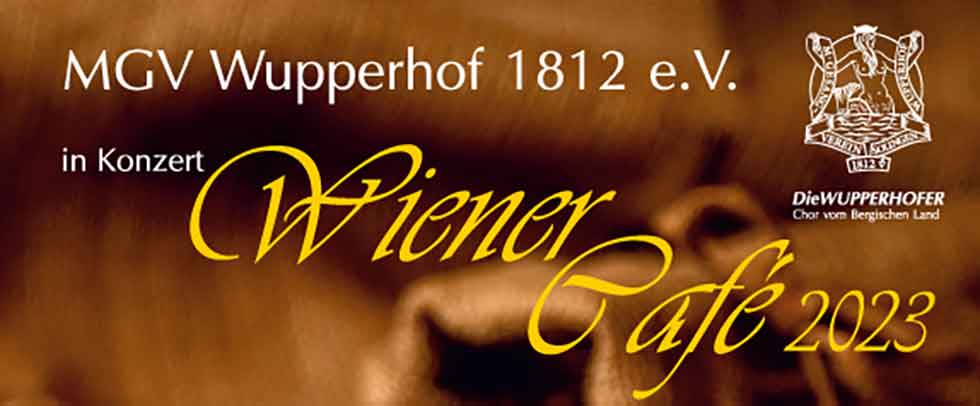 Banner Konzert Wiener Café der MGV Wupperhof